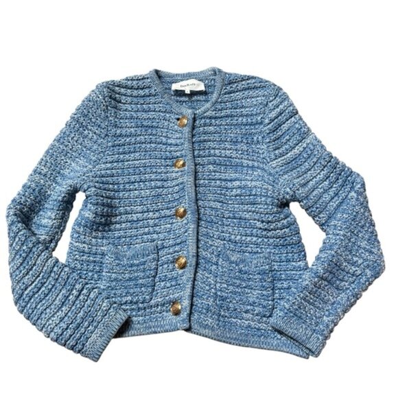 ba&sh Blue Guspa Cardigan Size 2 - Picture 1 of 7